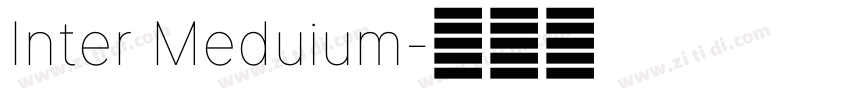 Inter Meduium字体转换